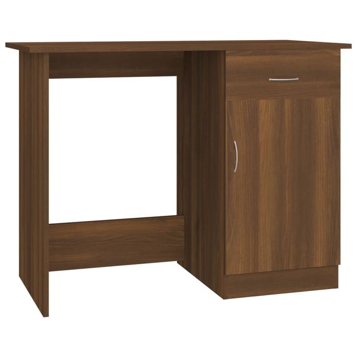 Bureau Chêne marron 100x50x76 cm Bois d'ingénierie - Photo n°1