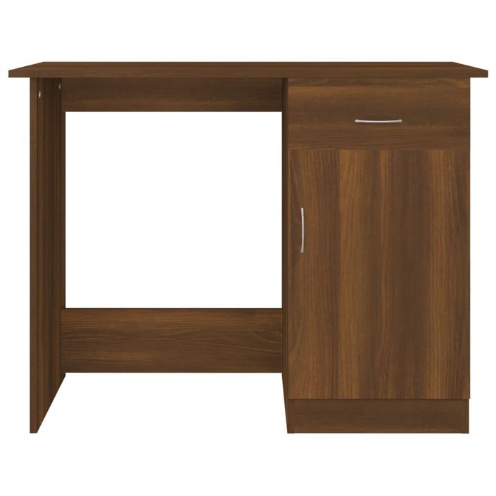 Bureau Chêne marron 100x50x76 cm Bois d'ingénierie - Photo n°6