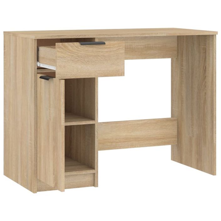 Bureau Chêne sonoma 100x50x75 cm Bois d'ingénierie - Photo n°6