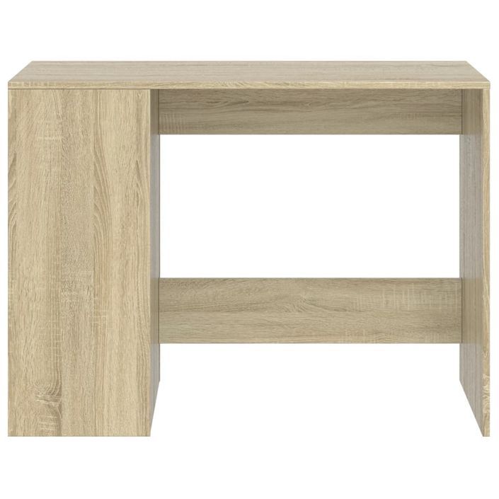 Bureau chêne sonoma 102x50x75 cm bois d'ingénierie - Photo n°4