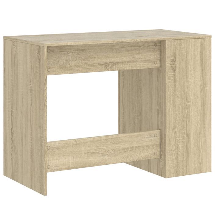 Bureau chêne sonoma 102x50x75 cm bois d'ingénierie - Photo n°6