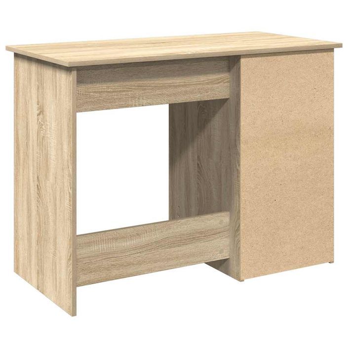 Bureau chêne sonoma 102x50x75 cm bois d'ingénierie - Photo n°7