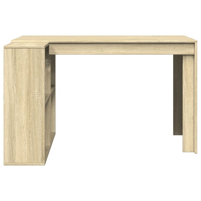 Bureau chêne sonoma 123,5x73,5x75 cm bois d'ingénierie - Photo n°4