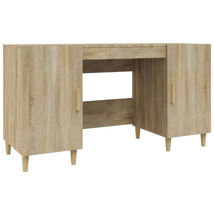 Bureau Chêne sonoma 140x50x75 cm Bois d'ingénierie - Photo n°2