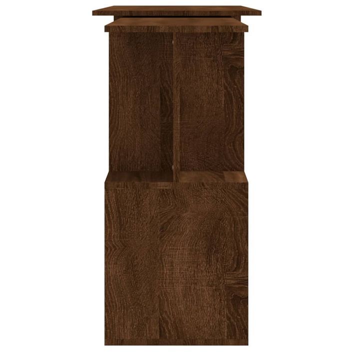 Bureau d'angle Chêne marron 200x50x76 cm Bois d'ingénierie - Photo n°7