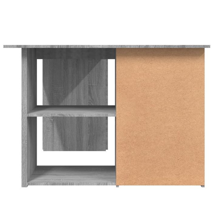 Bureau d'angle Sonoma gris 145x100x76 cm Bois d'ingénierie - Photo n°7