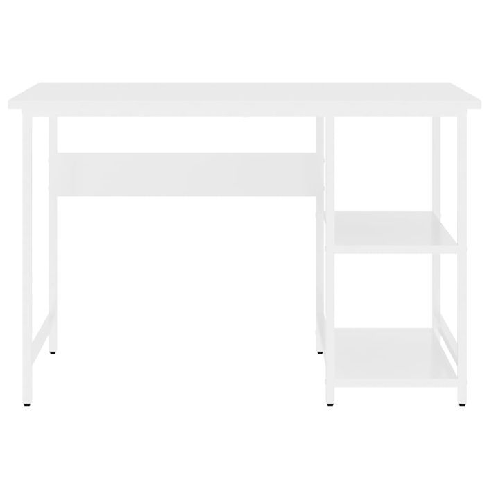 Bureau d'ordinateur Blanc 105x55x72 cm MDF et métal - Photo n°3