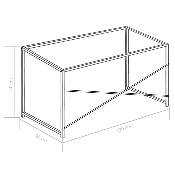 Bureau d'ordinateur Blanc et chêne 120 x 60 x 70 cm - Photo n°7