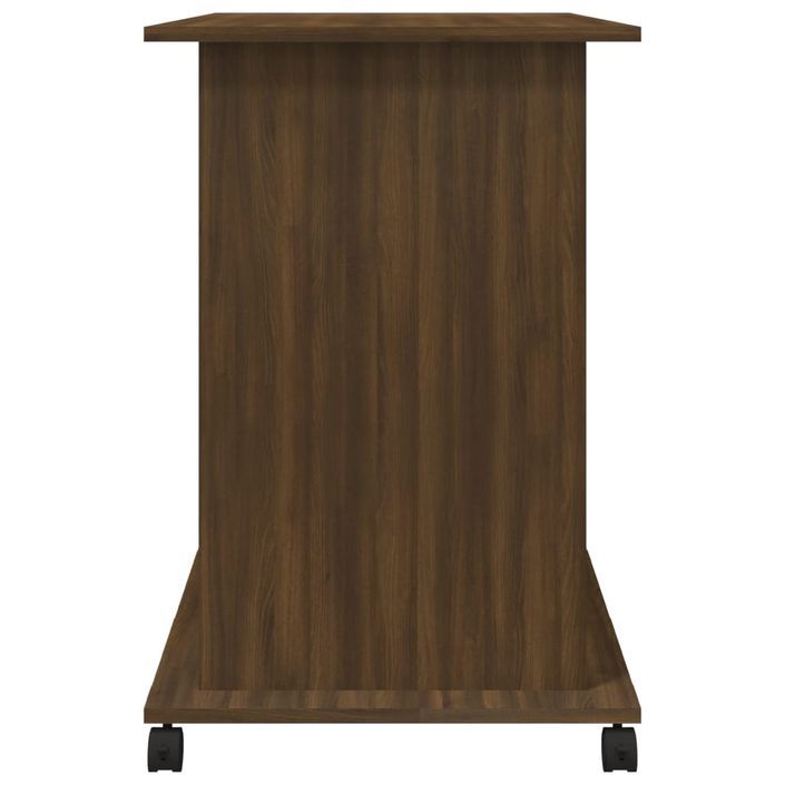 Bureau d'ordinateur Chêne marron 80x50x75 cm Bois d'ingénierie - Photo n°7