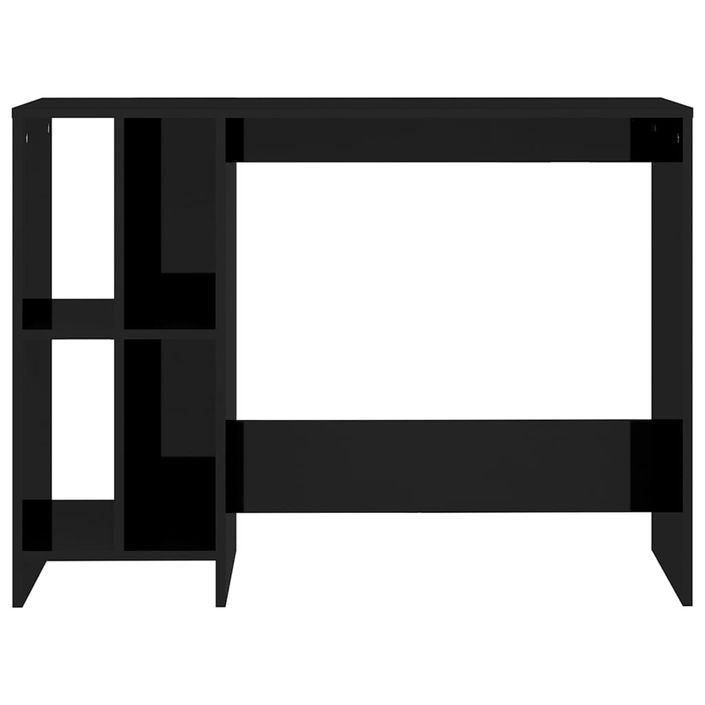 Bureau d'ordinateur portable Noir brillant 102,5x35x75 cm - Photo n°4