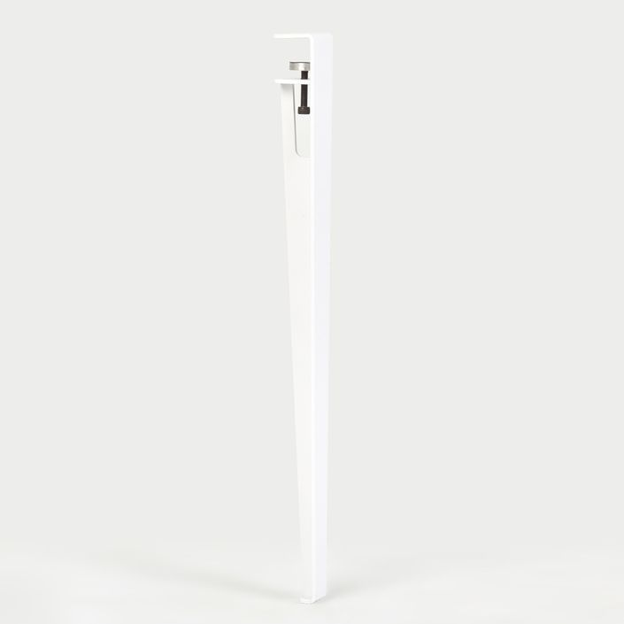 Bureau elegant bois clair et acier blanc Brika 120 cm - Photo n°6