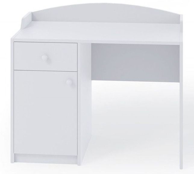 Bureau enfant avec tiroir et un placard blanc Drimy - Photo n°1