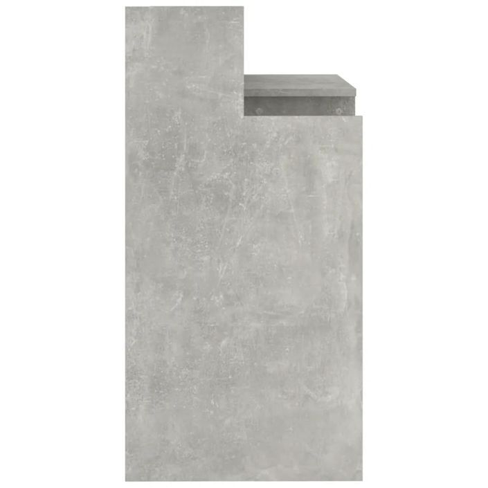 Bureau et lumières LED Gris béton 97x45x90 cm Bois d'ingénierie - Photo n°9