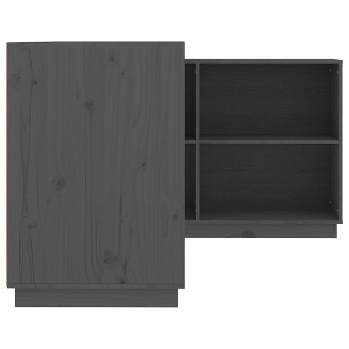 Bureau Gris 110x50x75 cm Bois massif de pin - Photo n°8