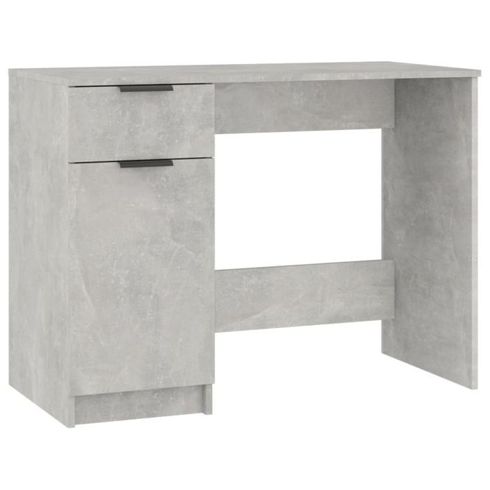 Bureau Gris béton 100x50x75 cm Bois d'ingénierie - Photo n°2