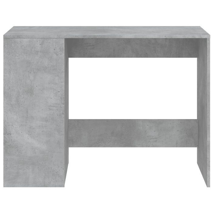 Bureau gris béton 102x50x75 cm bois d'ingénierie - Photo n°4