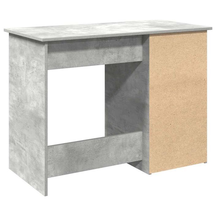 Bureau gris béton 102x50x75 cm bois d'ingénierie - Photo n°7