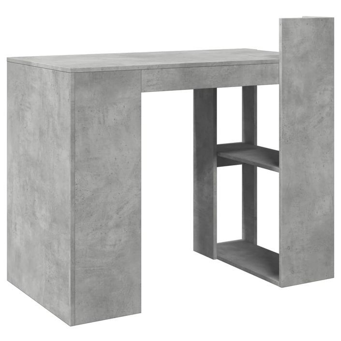 Bureau gris béton 103,5x56,5x94 cm bois d'ingénierie - Photo n°6