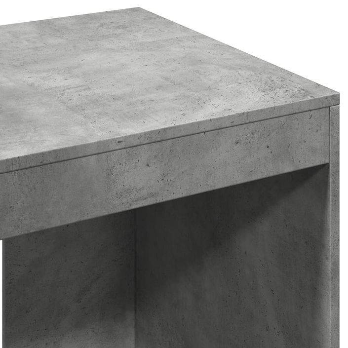 Bureau gris béton 103,5x56,5x94 cm bois d'ingénierie - Photo n°7