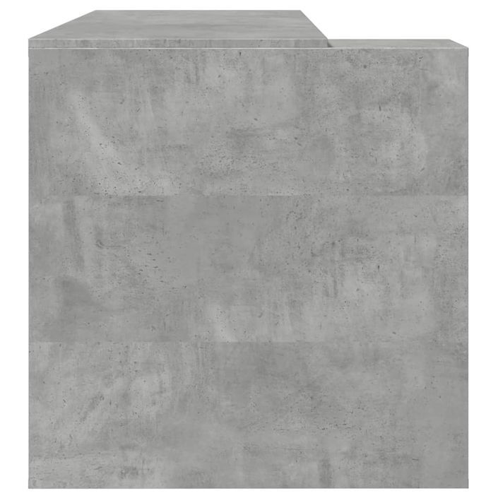 Bureau gris béton 123,5x73,5x75 cm bois d'ingénierie - Photo n°5