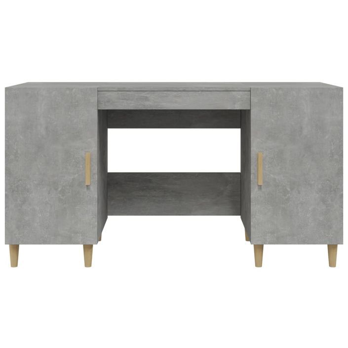 Bureau Gris béton 140x50x75 cm Bois d'ingénierie - Photo n°6