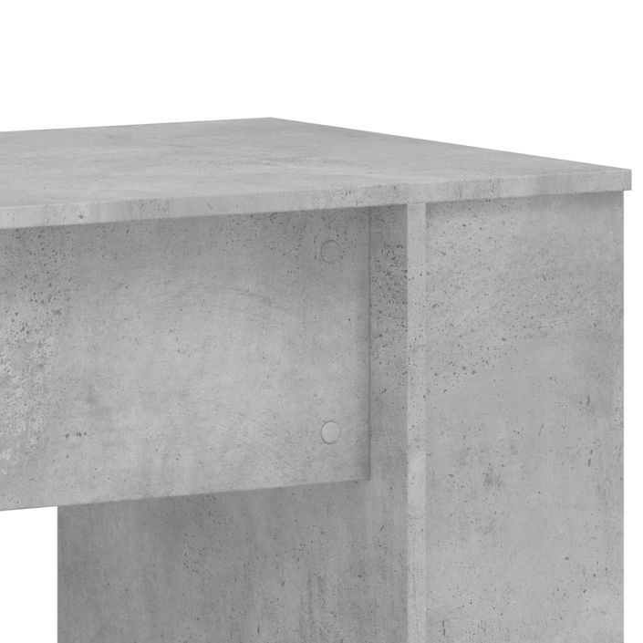 Bureau gris béton 140x50x75 cm bois d'ingénierie - Photo n°7