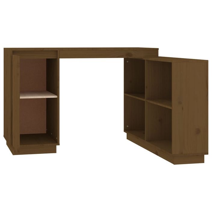 Bureau Marron miel 110x50x75 cm Bois massif de pin - Photo n°7