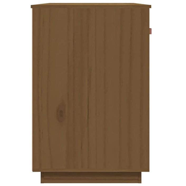 Bureau Marron miel 95x50x75 cm Bois massif de pin - Photo n°6