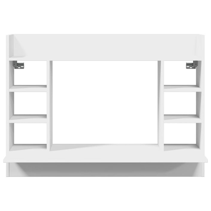 Bureau mural blanc 105x48x75 cm bois d'ingénierie - Photo n°4