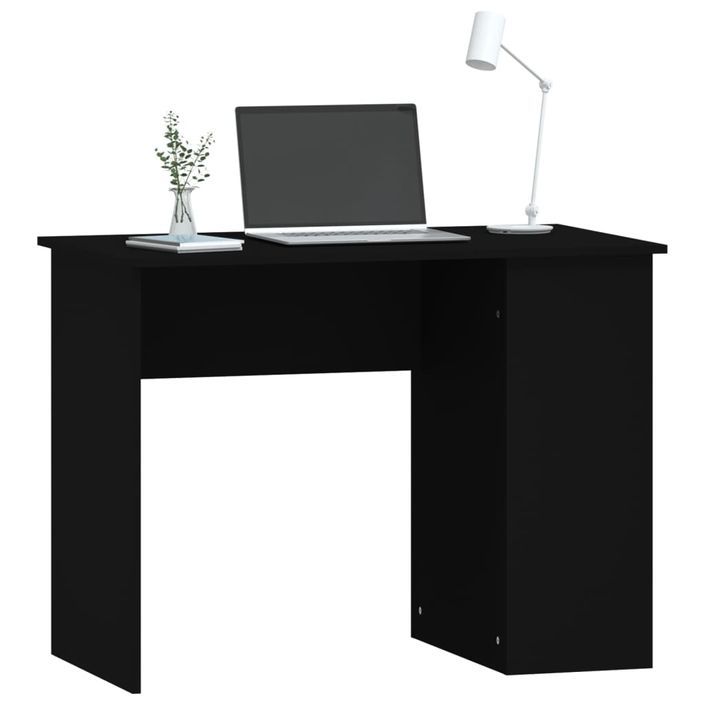 Bureau Noir 100x55x75 cm Bois d'ingénierie - Photo n°3