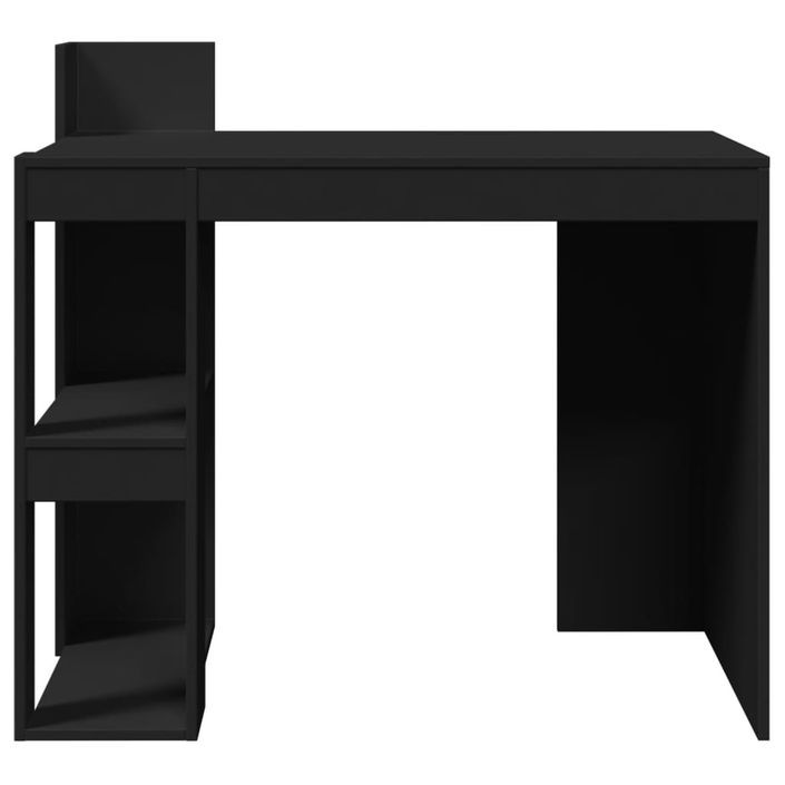 Bureau noir 103,5x56,5x94 cm bois d'ingénierie - Photo n°4