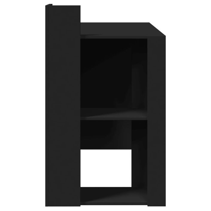 Bureau noir 103,5x56,5x94 cm bois d'ingénierie - Photo n°5