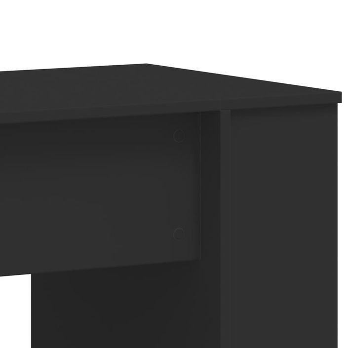 Bureau noir 140x50x75 cm bois d'ingénierie - Photo n°7