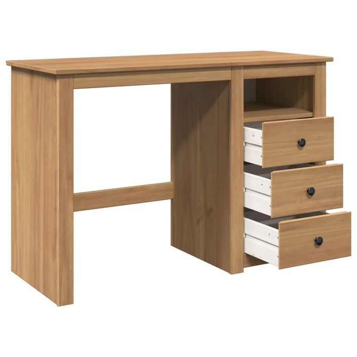 Bureau Panama 112x45x75 cm bois massif de pin - Photo n°5