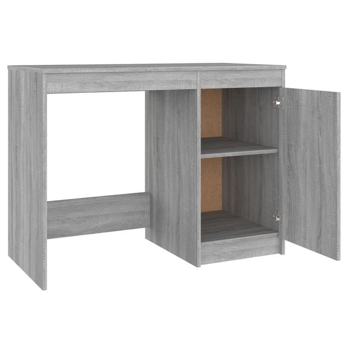 Bureau Sonoma gris 100x50x76 cm Bois d'ingénierie - Photo n°6