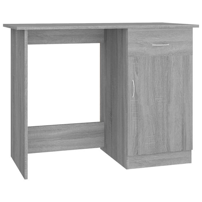 Bureau Sonoma gris 100x50x76 cm Bois d'ingénierie - Photo n°2