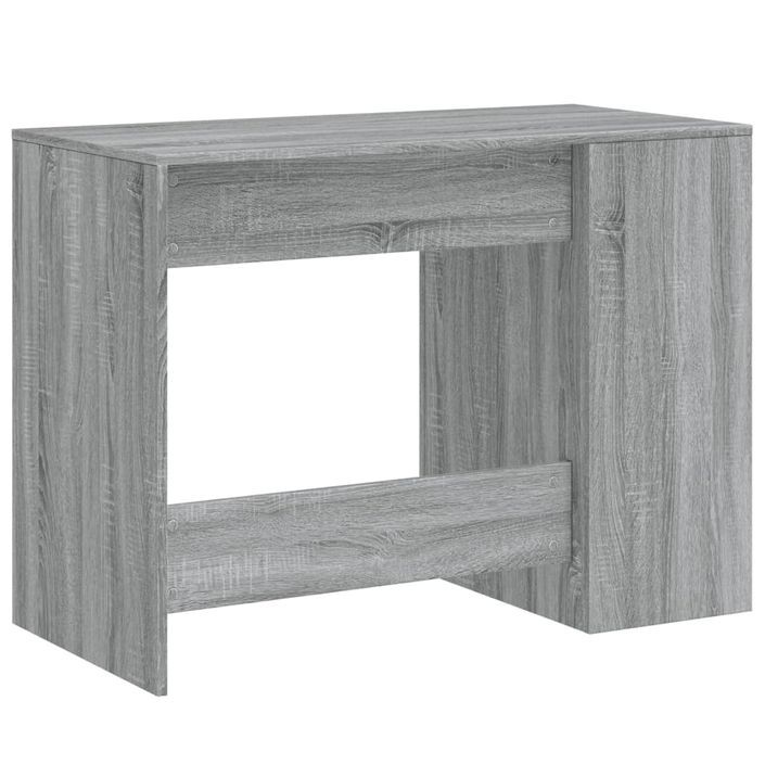 Bureau sonoma gris 102x50x75 cm bois d'ingénierie - Photo n°6