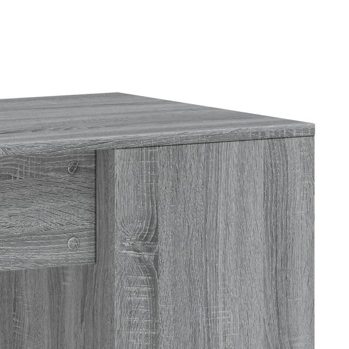 Bureau sonoma gris 102x50x75 cm bois d'ingénierie - Photo n°7