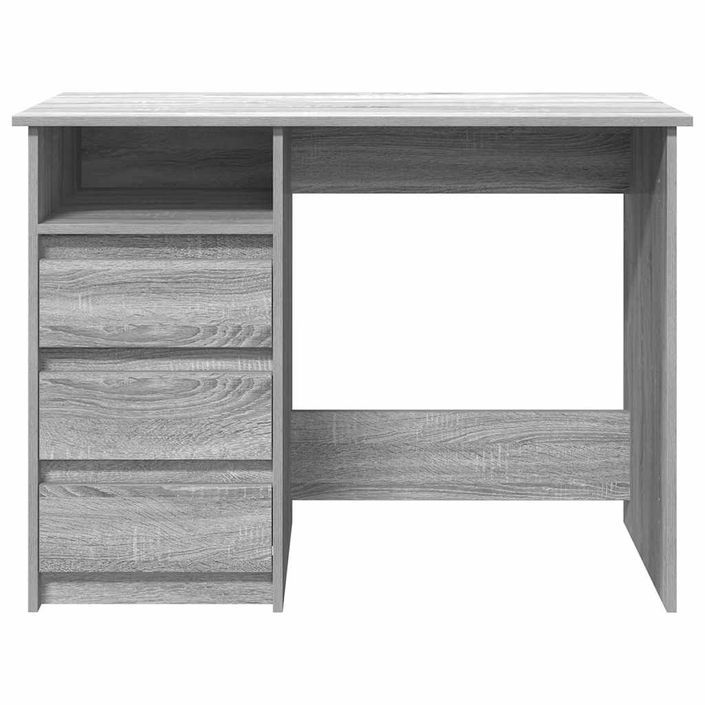 Bureau sonoma gris 102x50x75 cm bois d'ingénierie - Photo n°5