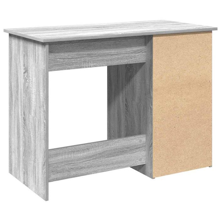 Bureau sonoma gris 102x50x75 cm bois d'ingénierie - Photo n°7