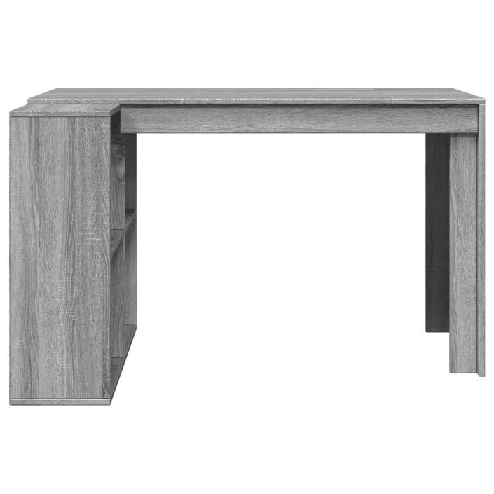 Bureau sonoma gris 123,5x73,5x75 cm bois d'ingénierie - Photo n°4