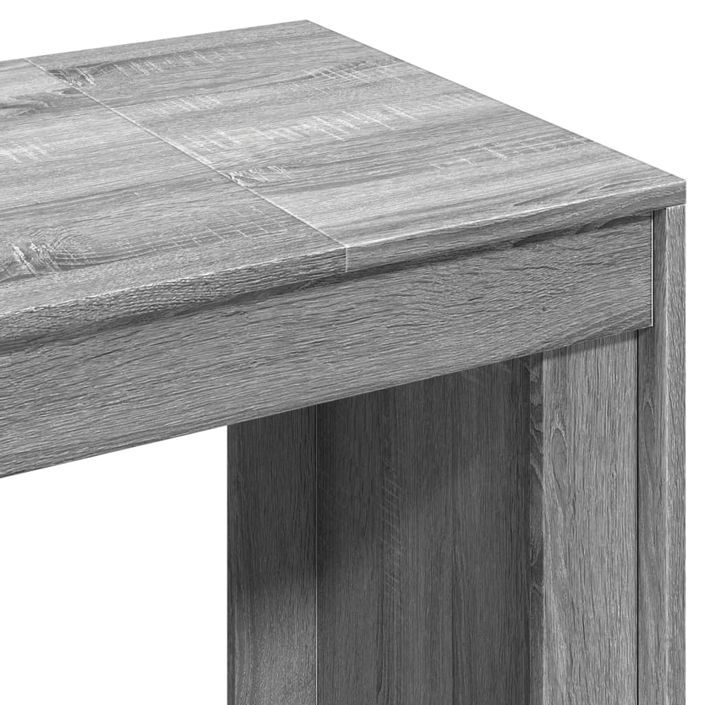 Bureau sonoma gris 123,5x73,5x75 cm bois d'ingénierie - Photo n°8