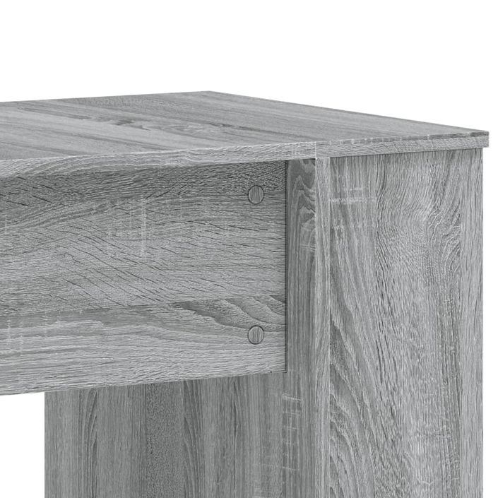 Bureau sonoma gris 140x50x75 cm bois d'ingénierie - Photo n°7