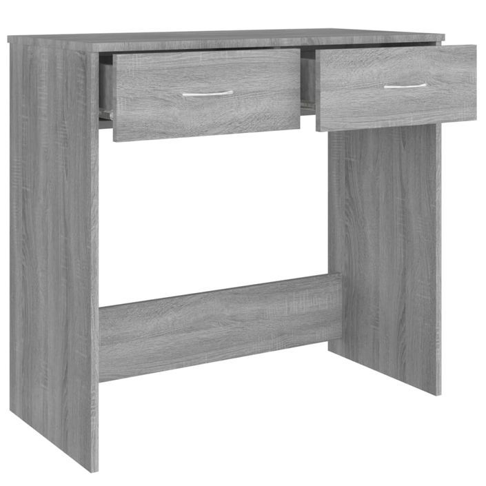 Bureau Sonoma gris 80x40x75 cm Bois d'ingénierie - Photo n°6