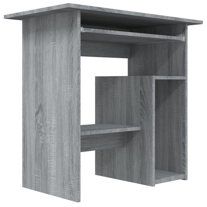 Bureau Sonoma gris 80x45x74 cm Bois d'ingénierie - Photo n°4