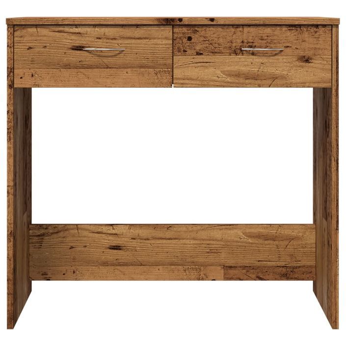 Bureau style vieux bois 80x40x75 cm bois d'ingénierie - Photo n°5