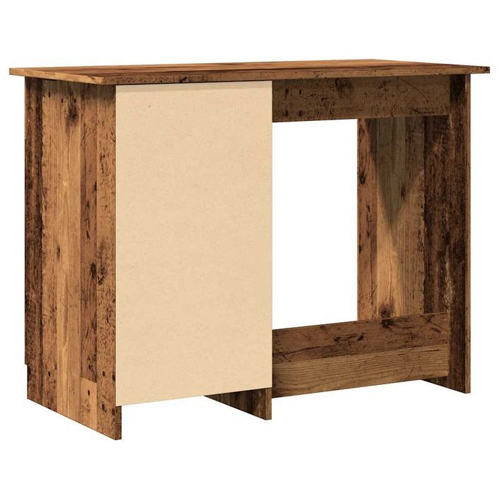 Bureau vieux bois 100x50x76 cm bois d'ingénierie - Photo n°7