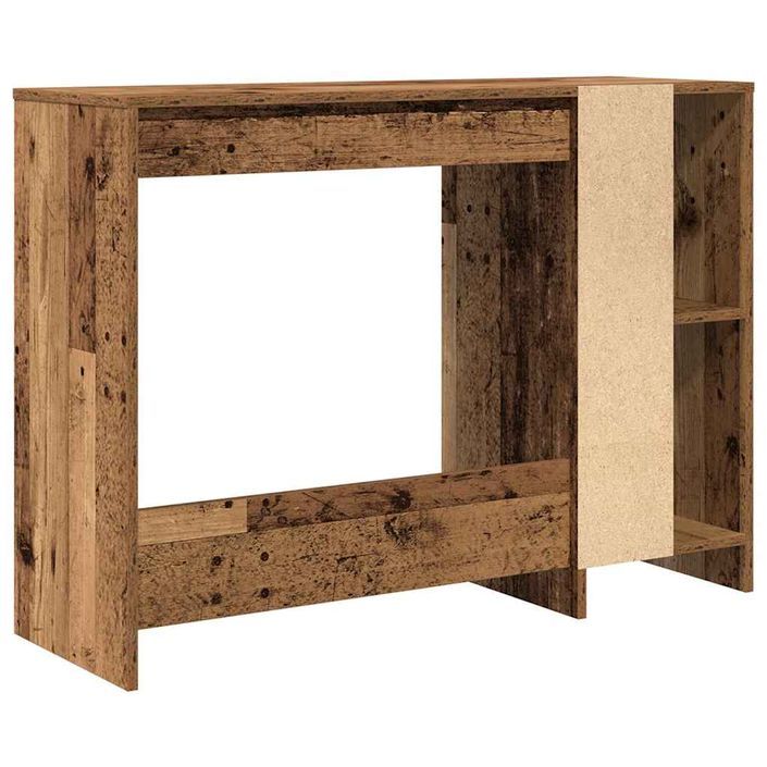 Bureau vieux bois 102,5x35x75 cm bois d'ingénierie - Photo n°6