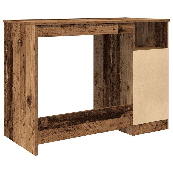 Bureau vieux bois 102x76x50 cm bois d'ingénierie - Photo n°6