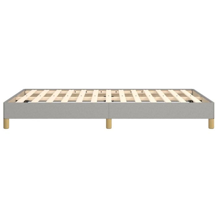 Cadre de lit 25 cm en tissu avec pieds en bois naturel Korva – Style scandinave - Photo n°4